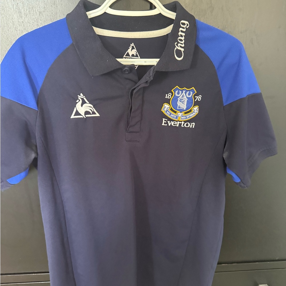 Le Coq Sportif Blue and Black Polo Shirt